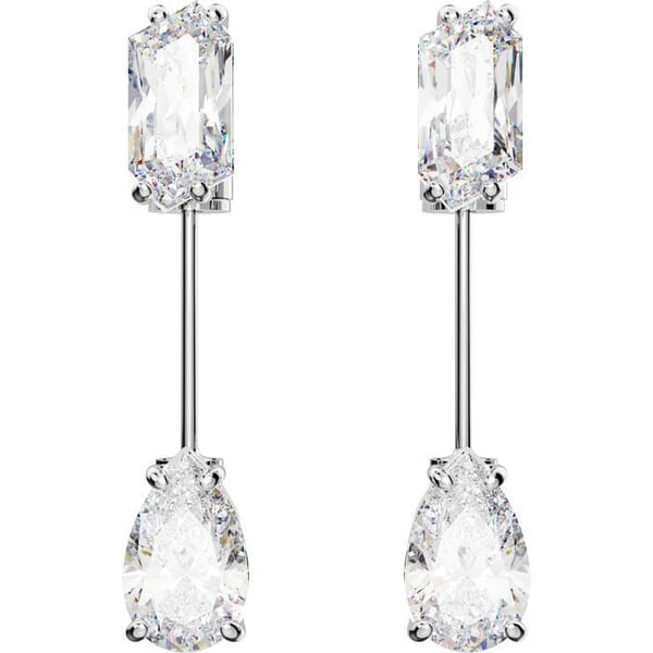 Swarovski øredobber Mesmera bar, Mixed cuts, hvitt - 5661682